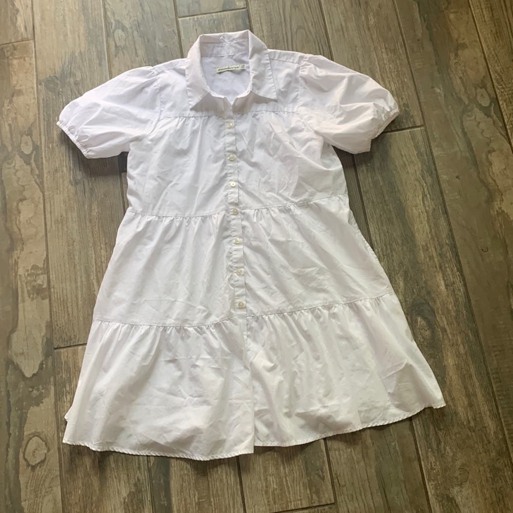 Brand NewbAbercrombie & Fitch White Collared Babydoll Dress